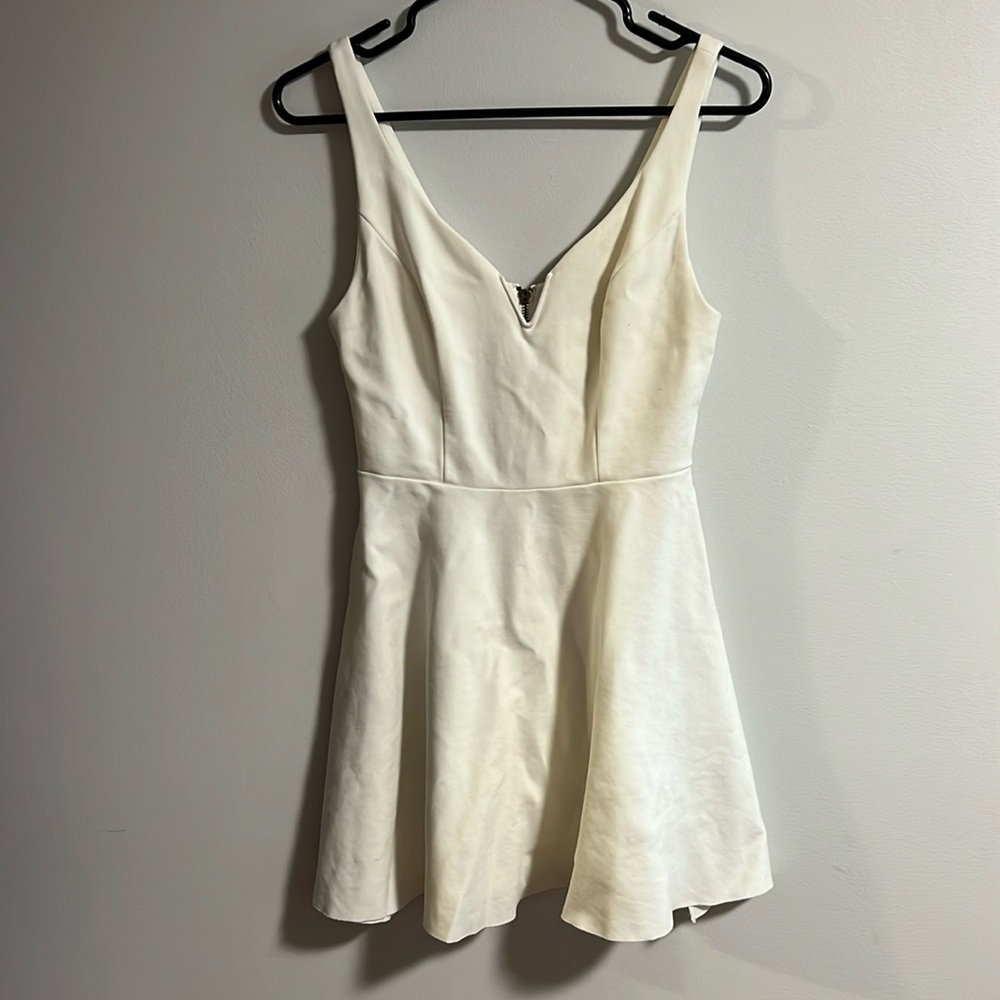 Kimchi Blue Urban Outfitters Heart Ocean Fit Flare Mini Dress in white • S Small